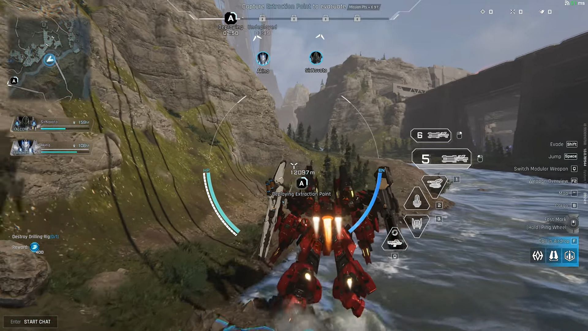 Extraction mission in Mecha BREAK (Image via Sportskeeda Gaming || Amazing Seasun Games)